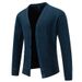 Men's Clothing Fleece-Lined Knit Cardigan Sweater Warm Winter V-Neck Pullover For Casual & Stylish Outfits (Available In 5 Classic Colors & 4 Sizes)_voghion.com