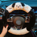 Winter Cute Pochacco Car Warm Plush Unisex Cartoon Internet Celebrity Non-slip Steering Wheel Cover Goddess_voghion.com