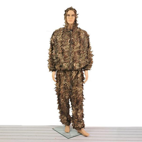 Herrenbekleidung Rue Advent 3D-Blatt-Tarnanzug – Taktisches Ghillie-Jagd-Outfit für Erwachsene, Vogelbeobachtung und Outdoor-Aktivitäten_voghion.com