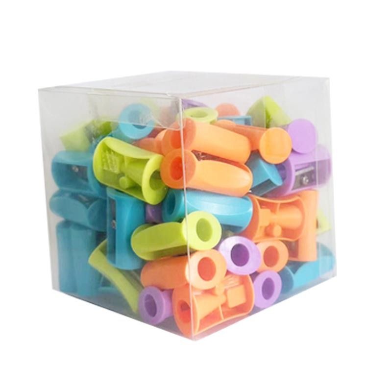 Taille-crayons en vrac – Taille-crayon manuel en plastique pour étudiants, bureau et maison – Couleurs assorties_voghion.com