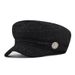 Korean Fashion Beret Sunshade Outdoor Octagonal Autumn/Winter Bright Silk Lace Military Hat For Women_voghion.com
