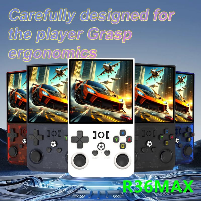 New R36MAX 4-inch Large Screen Portable Open Source Handheld Game Console_voghion.com