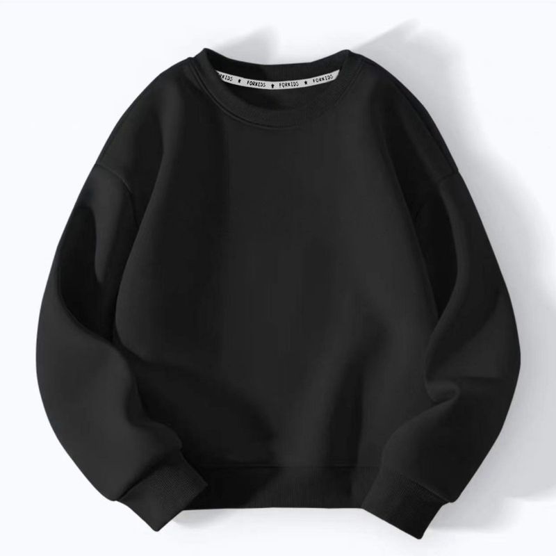 Parent-child clothing Pure color parent-child pack version hoodie heavy men and women with loose casual shirt autumn and winter_voghion.com