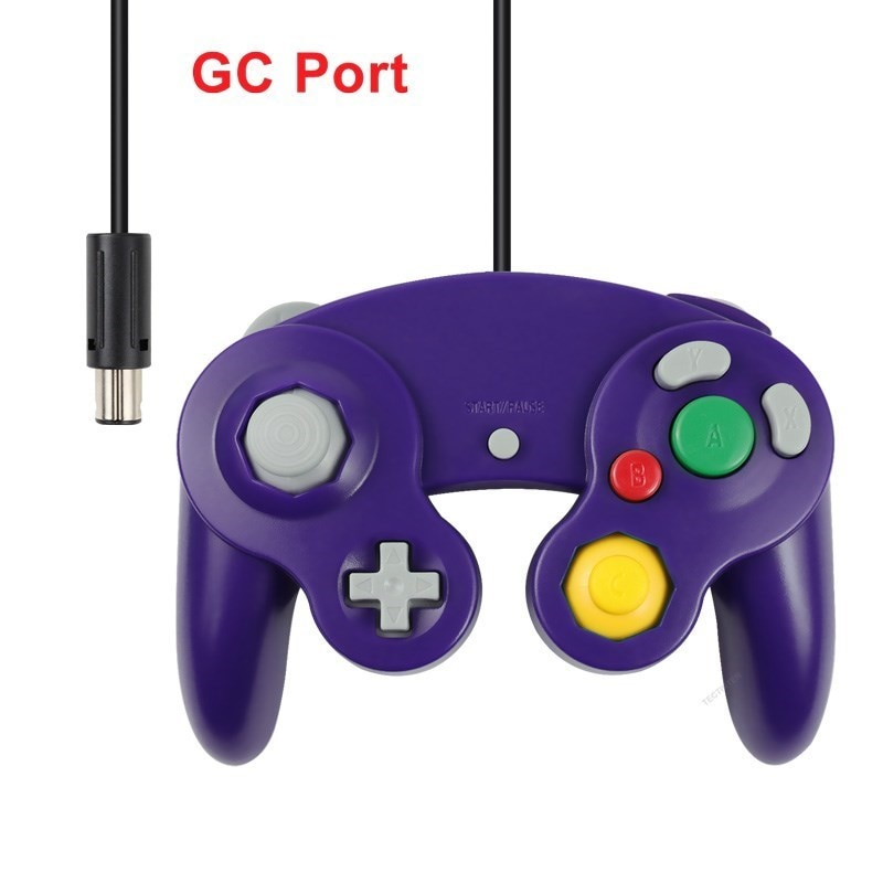 Voor Gamecube Controller USB Bedrade Handheld Joystick Compatibel Nintend Voor NGC GC Controle Voor MAC Computer PC Gamepad_voghion.com