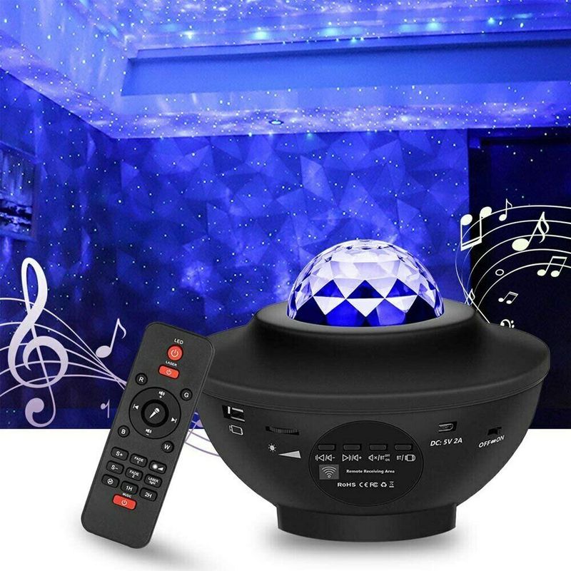 Bluetooth música LED estrella cielo estrellado proyector noche luz galaxia noche estrellada luz para habitación de niños dormitorio_voghion.com