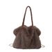 Borsa a tracolla da ascella di grande capacità, stile alla moda e alla moda, in peluche di alta qualità per donna, borsa tote in pelliccia testurizzata_voghion.com