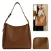 Women Leather Large Capacity Shoulder Purse Casual Satchel Hobo Bag and Clutch Set Fall Winter Ba241106_voghion.com