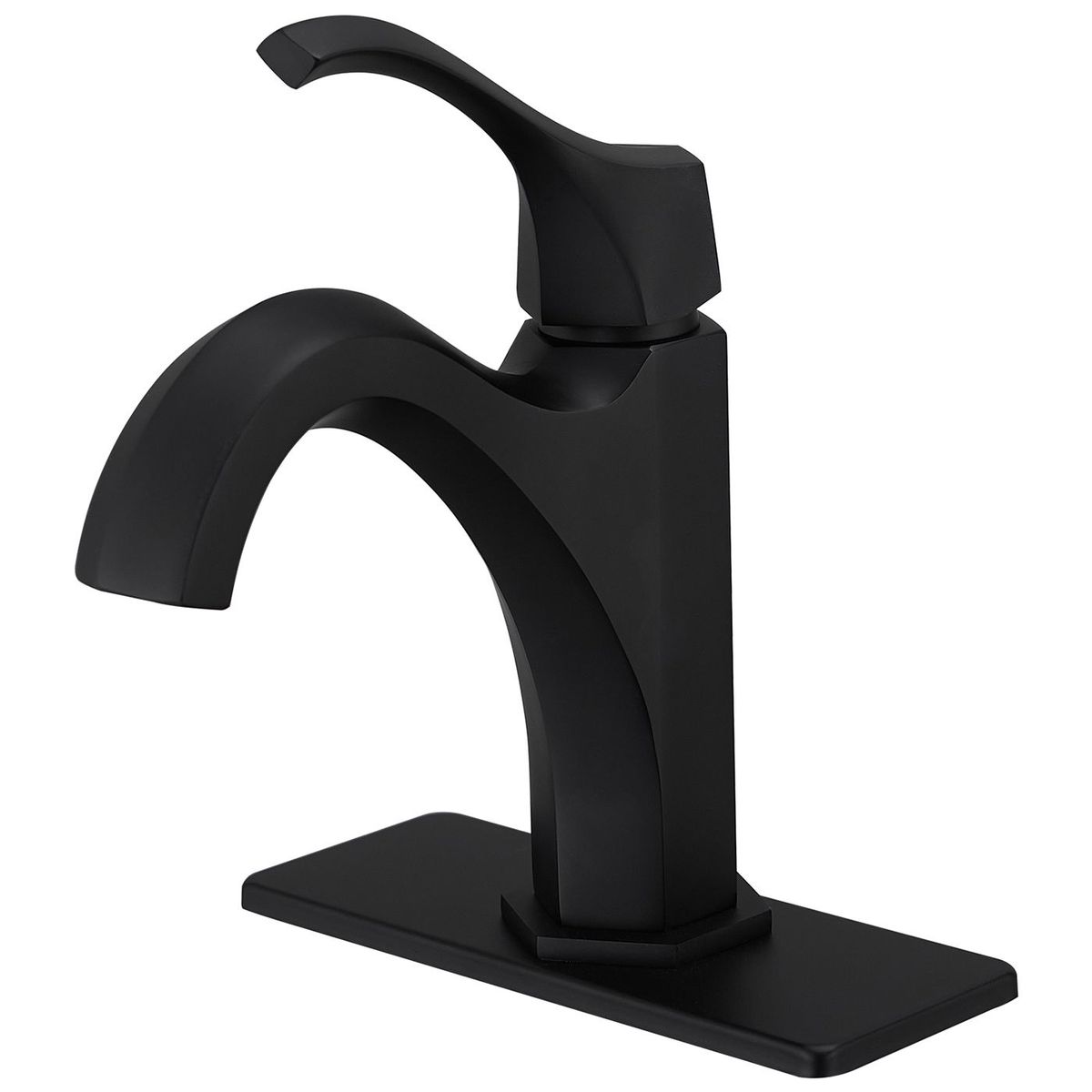 Single Handle Single Hole Farmhouse Bathroom Faucet Bathroom Drip-Free Vanity RV Sink Faucet In Matte Black_voghion.com
