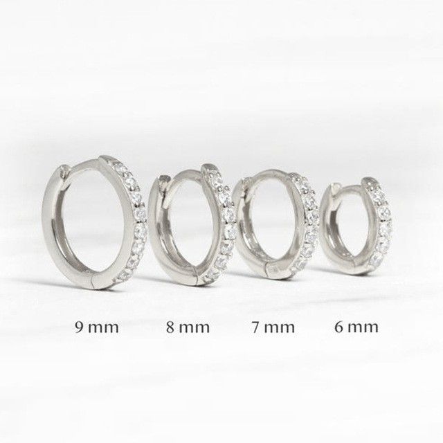 Orecchini alla moda con cerchio in zircone, piercing a perno, gioielli alla moda personalizzati_voghion.com