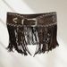 Bohemian Fringe Leather Belt With Western Cowboy Style - Wide Braided Waistband With Studs And Tassels For Men & Women_voghion.com