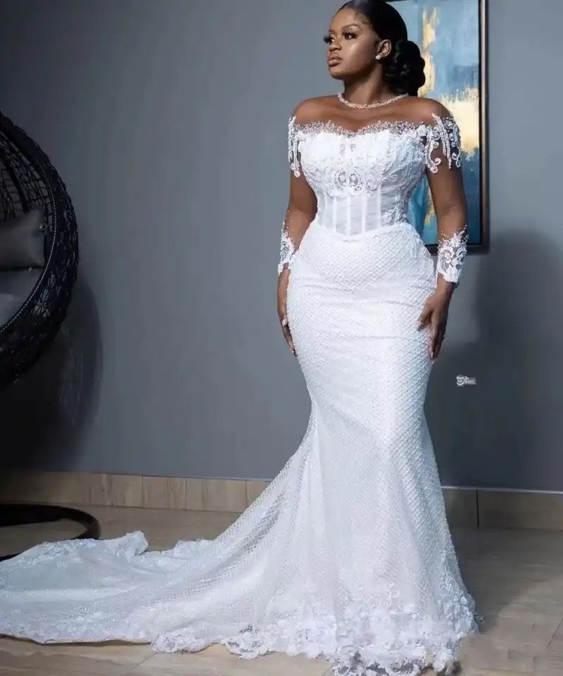 Women's waisted fishtail one shoulder wedding dress going out party welcome dress spring_voghion.com