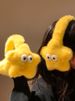 Simpatici paraorecchie in peluche a forma di stella gialla, per donne, autunno e inverno, caldi e spessi, resistenti al freddo_voghion.com