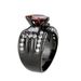 TK3776 - IP Black (Ion Plating) Stainless Steel Ring with AAA Grade CZ in Garnet_voghion.com