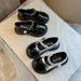 Mother & Kids Girls' Leather Shoes Fashion Girls' Fashion Leather Shoes - Princess Style Soft Sole Oxford Shoes For Toddler & Big Kids (Black/Silver)_voghion.com