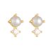 S925 sterling silver diamond natural pearl earrings for women light luxury simple personality fashion small ear bone stud earrings_voghion.com