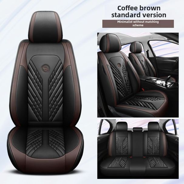 Modes sporta automašīnas spilvens, četri gadalaiki, universāls, pilnībā apkārtējs, augstas klases ādas sēdekļa pārvalks, melnbalts, spilvenveida, viegls, grezns sēdekļa pārvalks_voghion.com