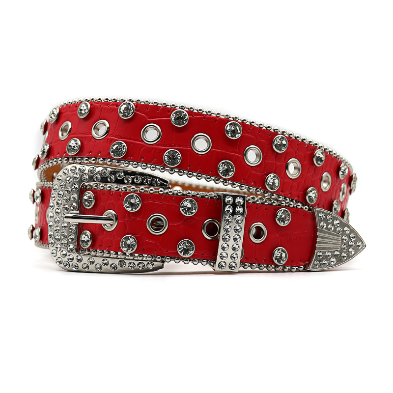 HOT New Western Diamond Studded Bling Rhinestone Belt Cowboy Cowgirl Cinto De Strass Skull For Women Men Fashion Ceinture_voghion.com