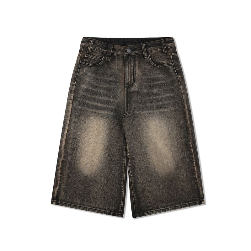 Abbigliamento uomo Abbigliamento uomo∣2025 Pantaloncini jeans lavati retrò americani Pantaloncini Cleanfit dritti e personali_voghion.com