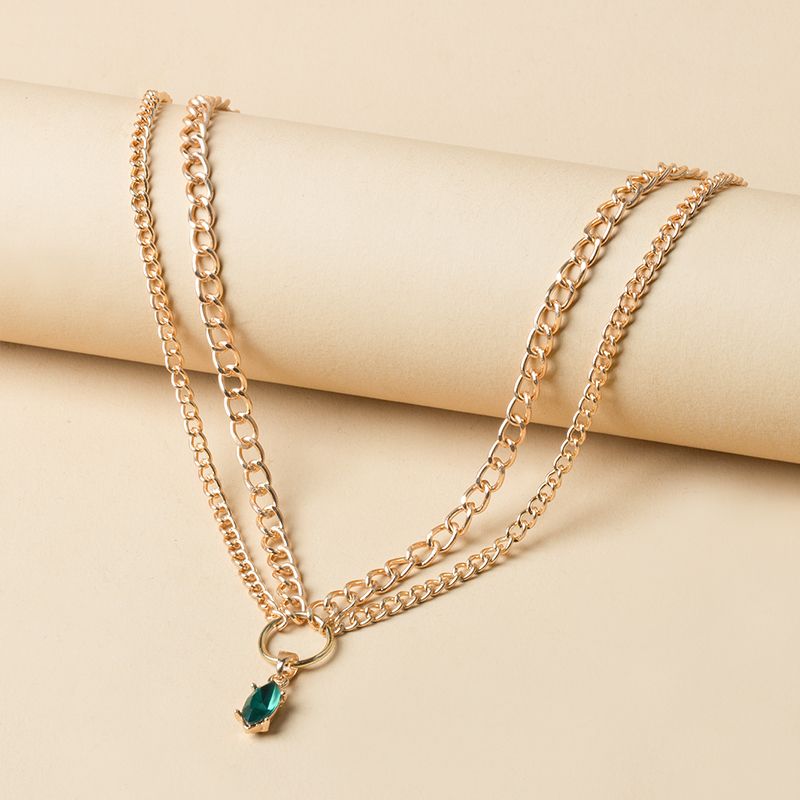 Collane a strati all'ingrosso in lega di strass geometrici in stile classico_voghion.com