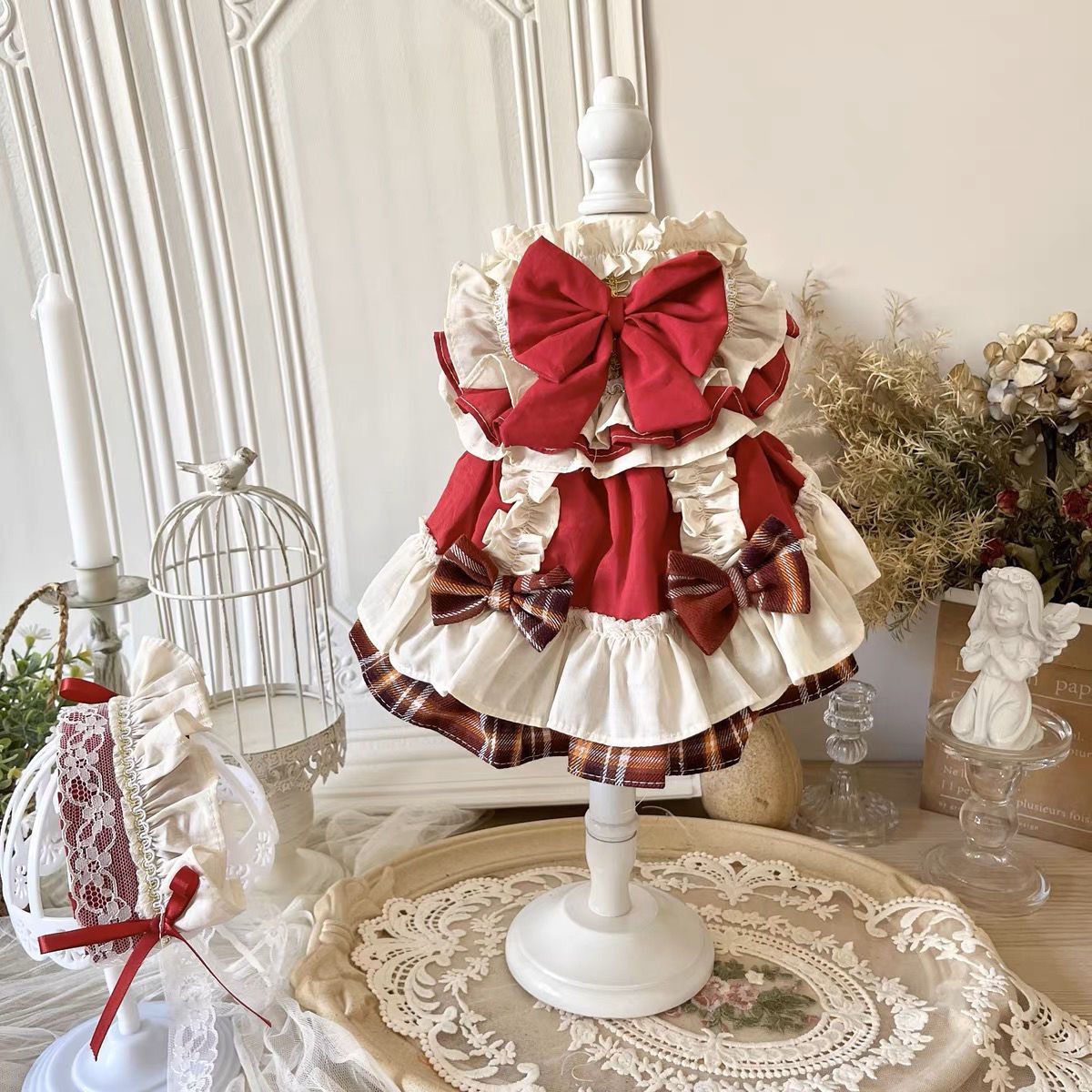 Frühling, Sommer, Herbst, Neujahr, Welpen, Katze, Prinzessinnenkleid für Zwergspitz, Bichon Frisé, Yorkshire Terrier, kleine Hunde_voghion.com