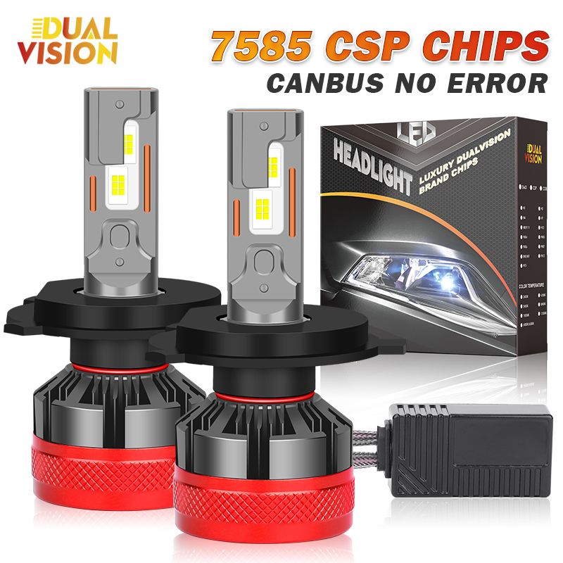 K5C H7 H11 Led Canbus Car Headl Bulbs H1 H4 H8 H9 9005 HB3 9006 HB4 9012 High Low Beam 7585 CSP LED 6000K Auto Fog_voghion.com