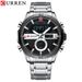 Men's Digital Analog Sports Watch With Waterproof Functionality, Round Dial, Quartz Movement, Alloy Strap For Business And Casual Wear_voghion.com