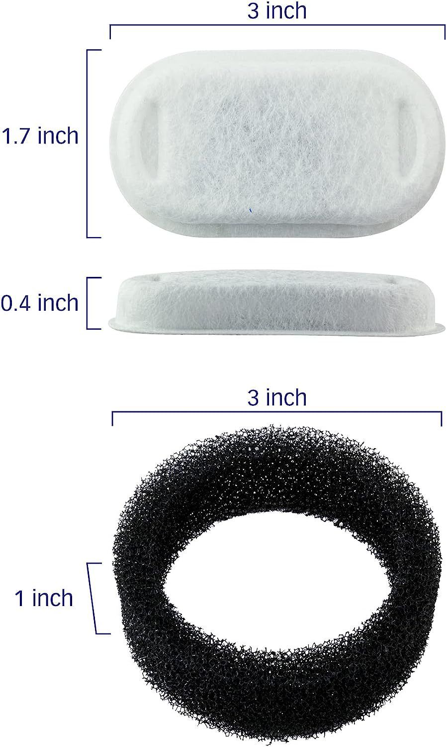 Cartuccia per erogatore di acqua per animali domestici in acciaio inossidabile, filtro in resina di ioni di carbone attivo con guscio di cocco, cotone_voghion.com