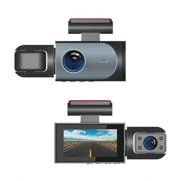 4K HD Infrared Night Vision 130 ° Dual Camera Driving Recorder_voghion.com