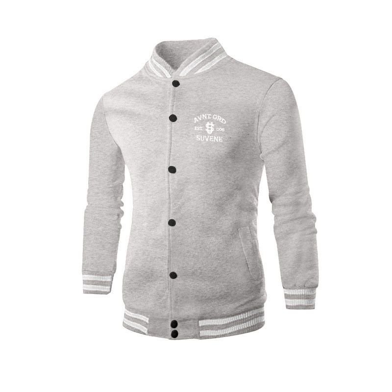 Men's Clothing New Autumn And Winter Fleece American Retro Solid Color Casual Stand Up Collar Button Men's Baseball Jacket Flight Jacket Coat Trend_voghion.com