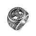 Retro Nordic Viking Eternal Knot Battle Axe Titanium Stalen Ring Keltische Driehoek Knoop Roestvrijstalen Hand Sieraden_voghion.com
