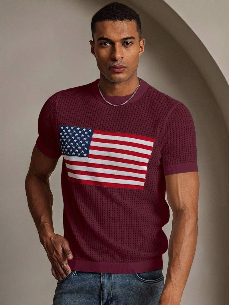 Top de verano unisex de punto transpirable con diseño jacquard 3D - Corte holgado para hombre y mujer (S/M/L)_voghion.com