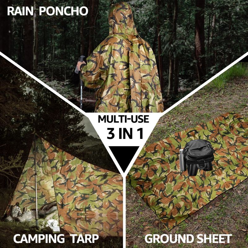 [4534 People's Collection] Multi With Shed, Waterproof Blanket, And Functional Three In One Outdoor Cape Raincoat_voghion.com