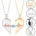 Collana con ciondolo magnetico a forma di cuore in metallo alla moda da donna 2025, adatta per uomini e donne, gioiello romantico per elettrocardiogramma,_voghion.com