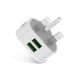 Dual Drei Ports USB Ladegerät 3 Pin UK Netz Wand Stecker Adapter Für Telefone Tablets_voghion.com