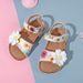 Mother & Kids Children's sandals for girls Korea 2024 summer kids shoes little girl princess flower Velcro cork sandals_voghion.com