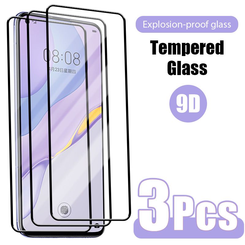 3Pcs Full Screen Coverage Tempered Glass for Huawei Honor 8X 9X Play 10 20 Lite 30 50 V10 V20 V30 Pro 10i 30i HD Protector Film_voghion.com