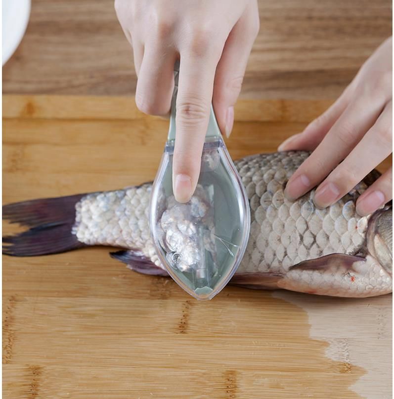 Grattoir à écailles de poisson avec couvercle, gadget de cuisine créatif, grattoir à écailles de poisson, en stock_voghion.com