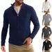 Neue Herren Stehkragen Reißverschluss Strickjacke Pullover Winter Casual Langarm Strickpullover Jacke_voghion.com