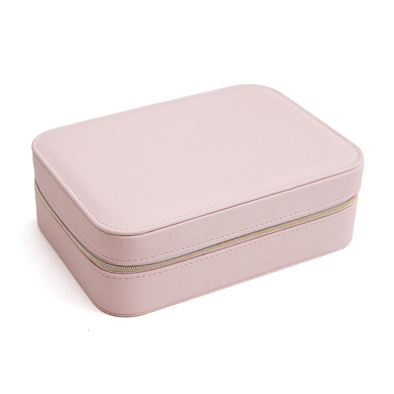 Flip-Top Travel Jewelry Box - Compact Organizer For Earrings, Rings & Necklaces_voghion.com