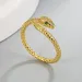 Offener Ring in Schlangenform, goldfarben, mit grünen Akzenten – ein trendiger Look für Partys und Alltag. Ein tolles Geschenk für Sie. Hochwertiger und stilvoller Schmuck._voghion.com