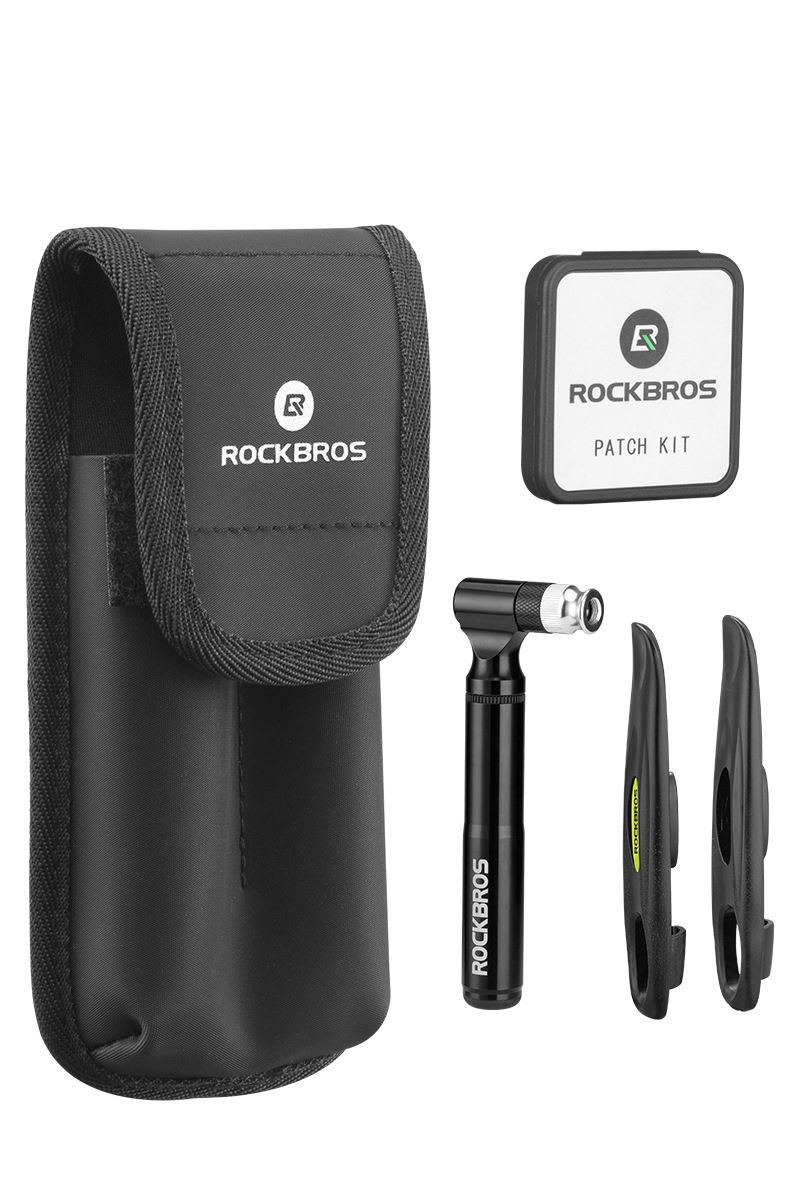 Kit di riparazione per biciclette Locke Brothers, toppa, pompa, pneumatici per bici da strada, set di combinazione di leve_voghion.com
