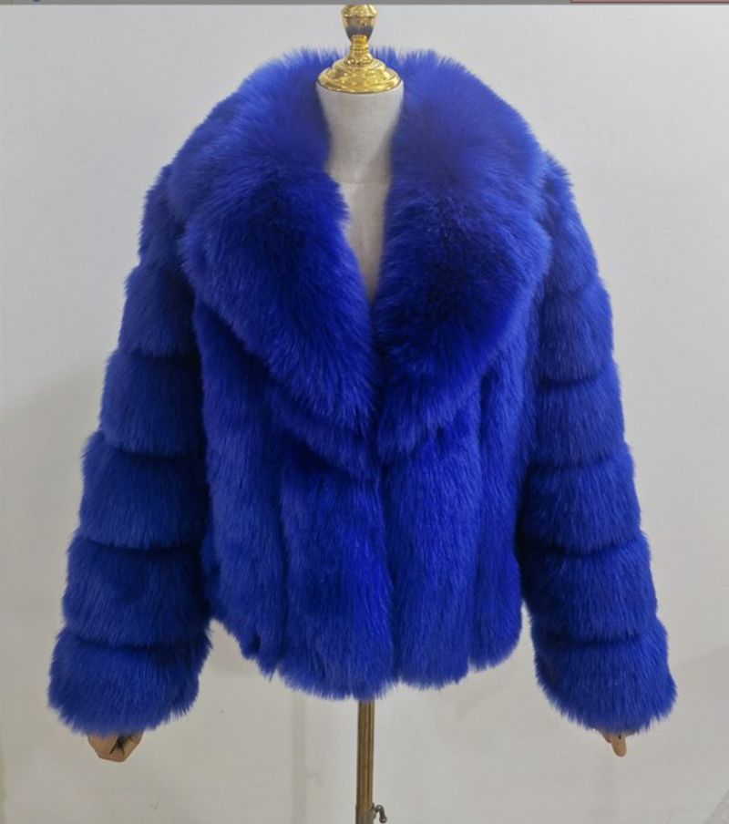 Livraison de manteau en fourrure de renard pour femme Gilet en fourrure Haining_voghion.com
