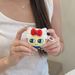 Red Bow Big Eyes Cat Silicone Headphone Protective Cover For AirPods 1 2 3 4 Pro Pro2_voghion.com