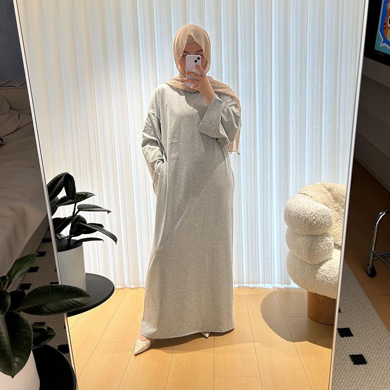 Abaya Muslim Robe Loose Long Skirt Dress Robe Clothing_voghion.com