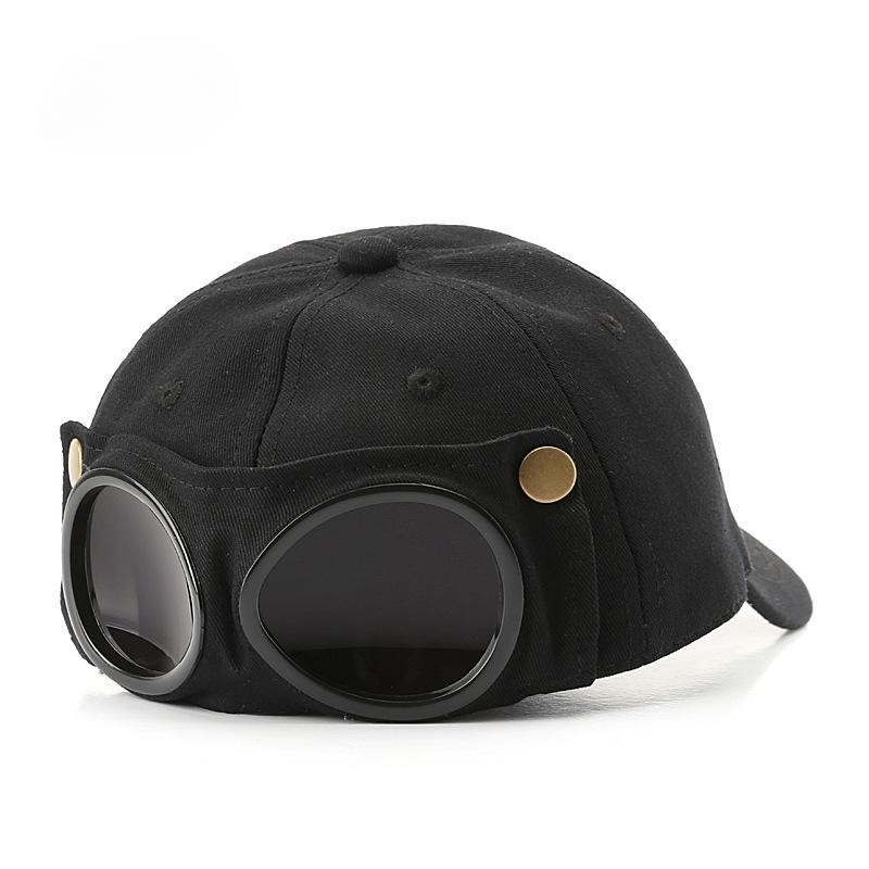 Aviator hat tide ins Korean version personality glasses cap men's sunglasses sunshade spring and summer versatile tide baseball cap_voghion.com