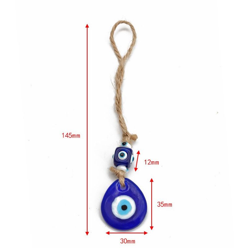 Teufelsauge neues Produkt böser Blick Hanfseil Wassertropfen Anhänger Auto Schlüsselanhänger Mode Auto hängen Zubehör grenzüberschreitender Großhandel_voghion.com