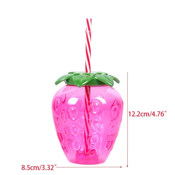 Plastikbecher Tasse Thermische Party Ananas Erdbeere Wasserflasche Trinkgläser Mit Stroh Für Großhandel Party Sommer_voghion.com