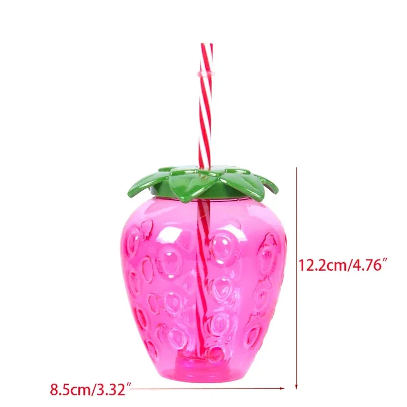 Plastic Cups Cup Thermal Party Pineapple Strawberry Water Bottle Drinkware Glasses With Straw For Wholesale Party Summer_voghion.com