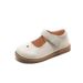Chaussures rétro en cuir pour enfants, petites et moyennes chaussures simples à scratch pour enfants, nouvelles chaussures de princesse pour filles printemps 2022, tendance chaussures noires pour enfants_voghion.com