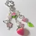 Cute Strawberry Bow Y2k Coquettish Fairytale Lily Of The Valley Keychain 250430_voghion.com